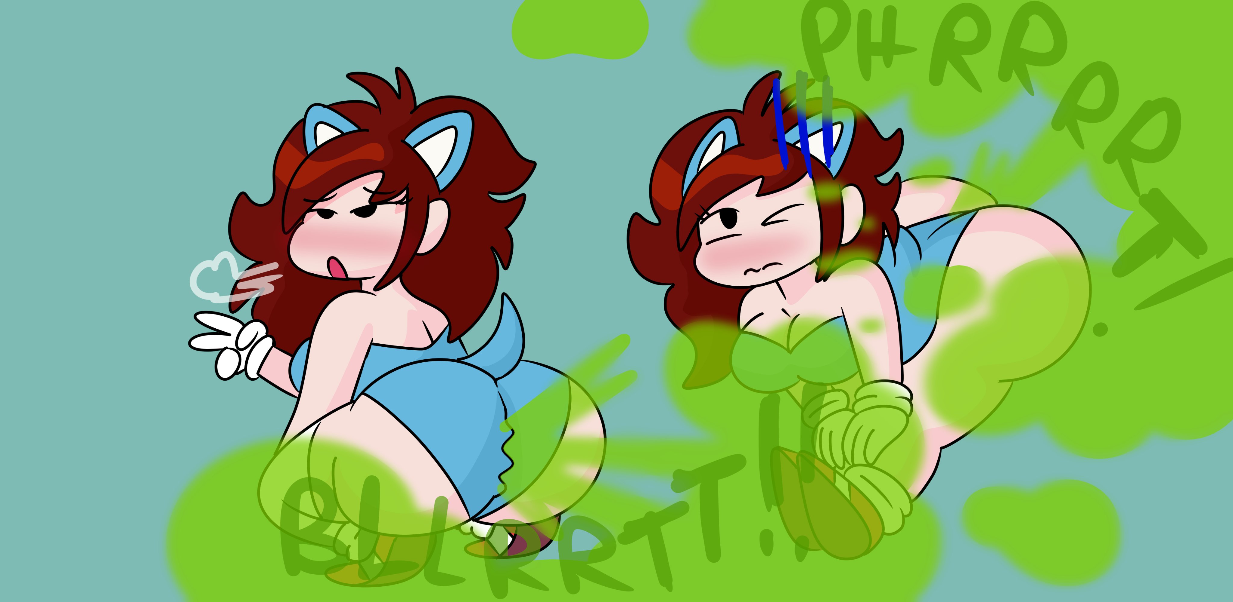 ass, big ass, brappycatty, fart, female, friday night funkin, friday night funkin mod, girlfriend (friday night funkin), mega cd girlfriend, sunniefunnie, tagme, text