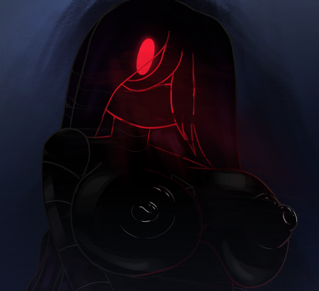big_breasts breasts doll_(murder_drones) female female_only ghost long_hair murder_drones nipples red_eyes robot robot_girl tagme