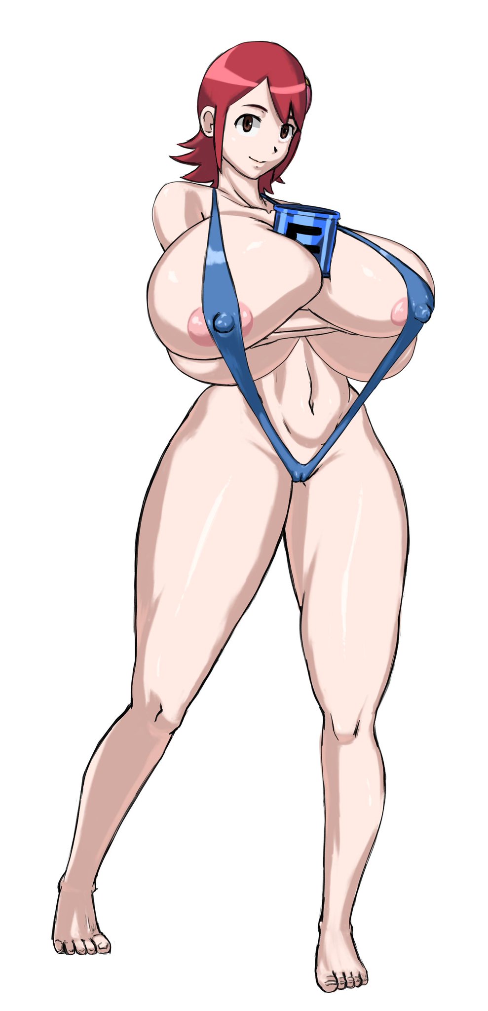 big_breasts bikini mayl_sakurai mega_man mega_man_battle_network sling_bikini zahkey