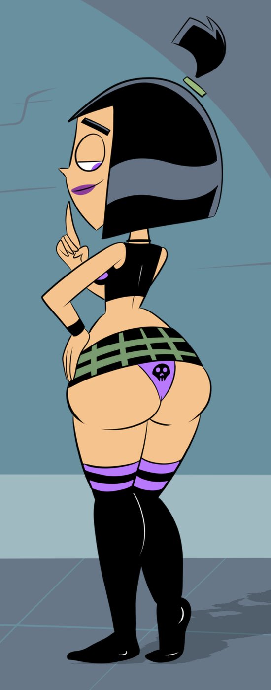 ass back_turned big_ass big_butt black_hair black_stockings bottom_heavy bubble_ass bubble_butt danny_phantom fat_ass fat_butt female female_only goth goth_girl hand_on_hip large_ass large_butt looking_back looking_down narrow_shoulders nickelodeon nicktoons panties ponytail print_panties purple_eyes purple_lipstick purple_panties round_ass sam_manson scobionicle99 short_hair skirt skull_panties skull_print skull_print_panties stockings thick_ass thick_legs thin_arms thin_waist voluptuous wide_hips