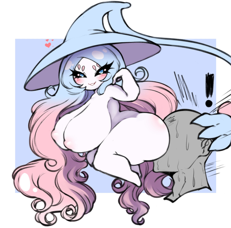!, 1boy, 1girls, anon, anthro, armpits, ass, bald, big breasts, black sclera, blue eyes, blue hair, blush, breasts, cleavage, completely nude, curvy, eyelashes, faceless, facesitting, fairy, feet, female, femdom, full body, hat, hatterene, heart, huge ass, huge breasts, interspecies, jojoniumart, large breasts, long breasts, long hair, looking at viewer, male, naked, naked female, naughty face, nintendo, nipples, nude, nude female, pink hair, pokémon (species), pokemon, pokemon (species), pokemon ss, sagging breasts, seductive, seductive smile, shortstack, side view, simple background, size difference, smaller female, smile, surprised, sweat, thick thighs, thighs, wet