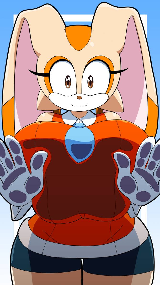 against_fourth_wall against_glass aged_up anthro breasts_on_glass clothing cream_the_rabbit female female_only hand_on_glass kojiro-brushard phone_wallpaper solo sonic_(series) tagme wallpaper