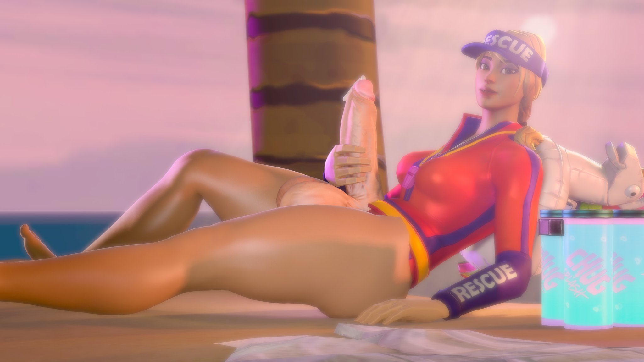 1futa, 3d, balls, big balls, big penis, blonde hair, fortnite, futa only, futanari, handjob, intersex, n3xivm, penis, precum, solo futa, sun strider, sunstrider (fortnite), tagme