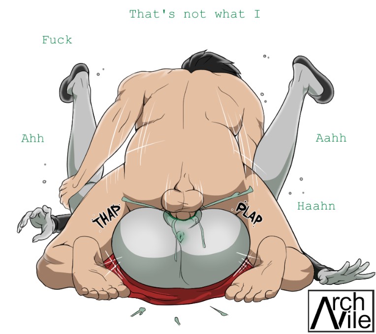 1boy, 1girls, 2019, anus, archviie, ass, big ass, black hair, bubble ass, bubble butt, dialogue, digital media (artwork), english text, female, flats, fluids, grey skin, homestuck, kanaya maryam, legs up, light skin, light-skinned male, male, maledom, mating press, ms paint adventures, naked, orgasm, pale skin, pale-skinned male, penis, pussy, red skirt, sex, short hair, straight, text, troll, uncensored, vagina, vaginal penetration, white background, white skin, wide hips
