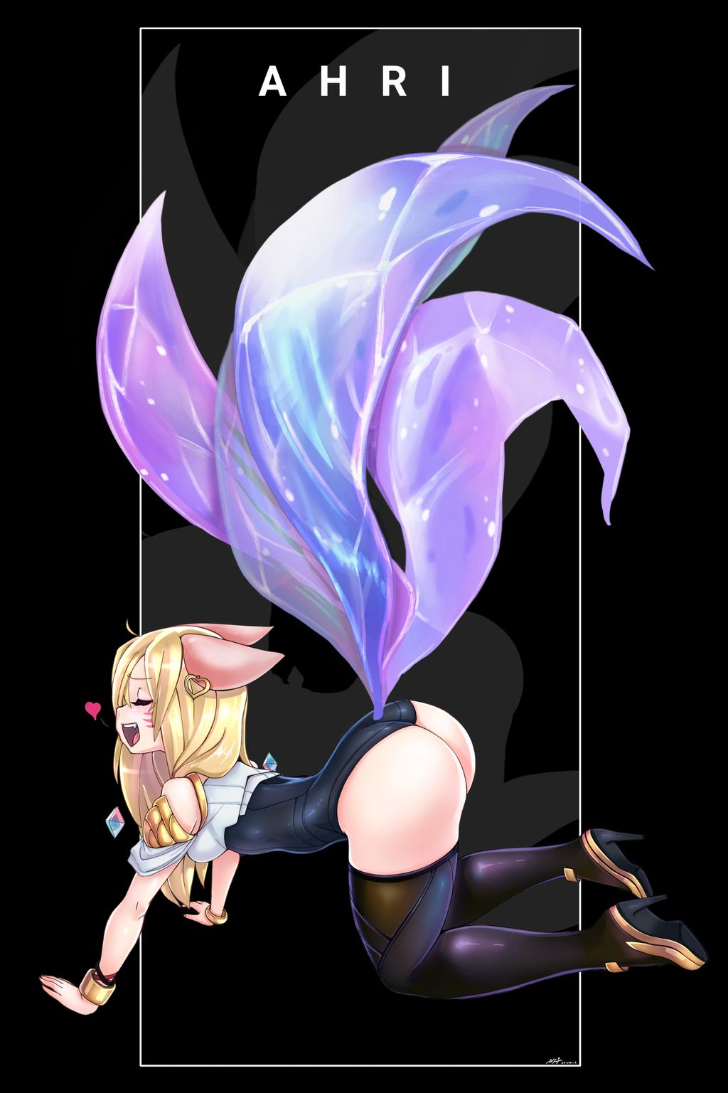 ahri ass elquijote female k/da_ahri k/da_series league_of_legends thighs