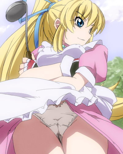 apron blonde_hair blue_eyes cameltoe ladle lilith_aileron lowres panties pantyshot ponytail tales_of_(series) tales_of_destiny tied_hair tunnel_(artist) underwear upskirt white_panties