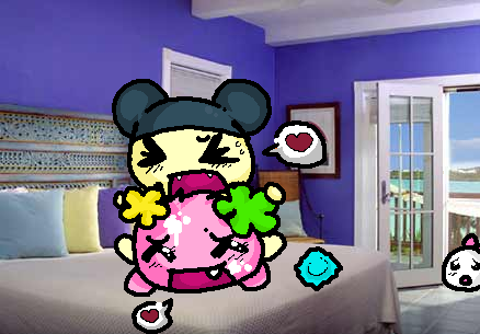 1boy 1girls 2008 accessory background bedroom bystander closed_eyes color condom cum_on_face female flower_on_head hat heart jkjkjk loving_it lowres male mametchi ms_paint on_model open_mouth photo_background pixel pixel_art straight tagme tamagotchi violetchi watching