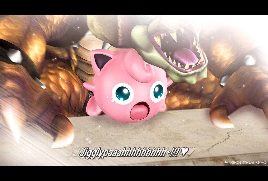 1boy 1girls 3d anthro black_border bowser chobixpho crossover defeated female from_behind funny giga_bowser interspecies jigglypuff larger_male male mario_(series) nintendo open_mouth patreon pokemon pokemon_(species) pokemon_rgby sex size_difference smaller_female source_request subtitled super_smash_bros. text watermark