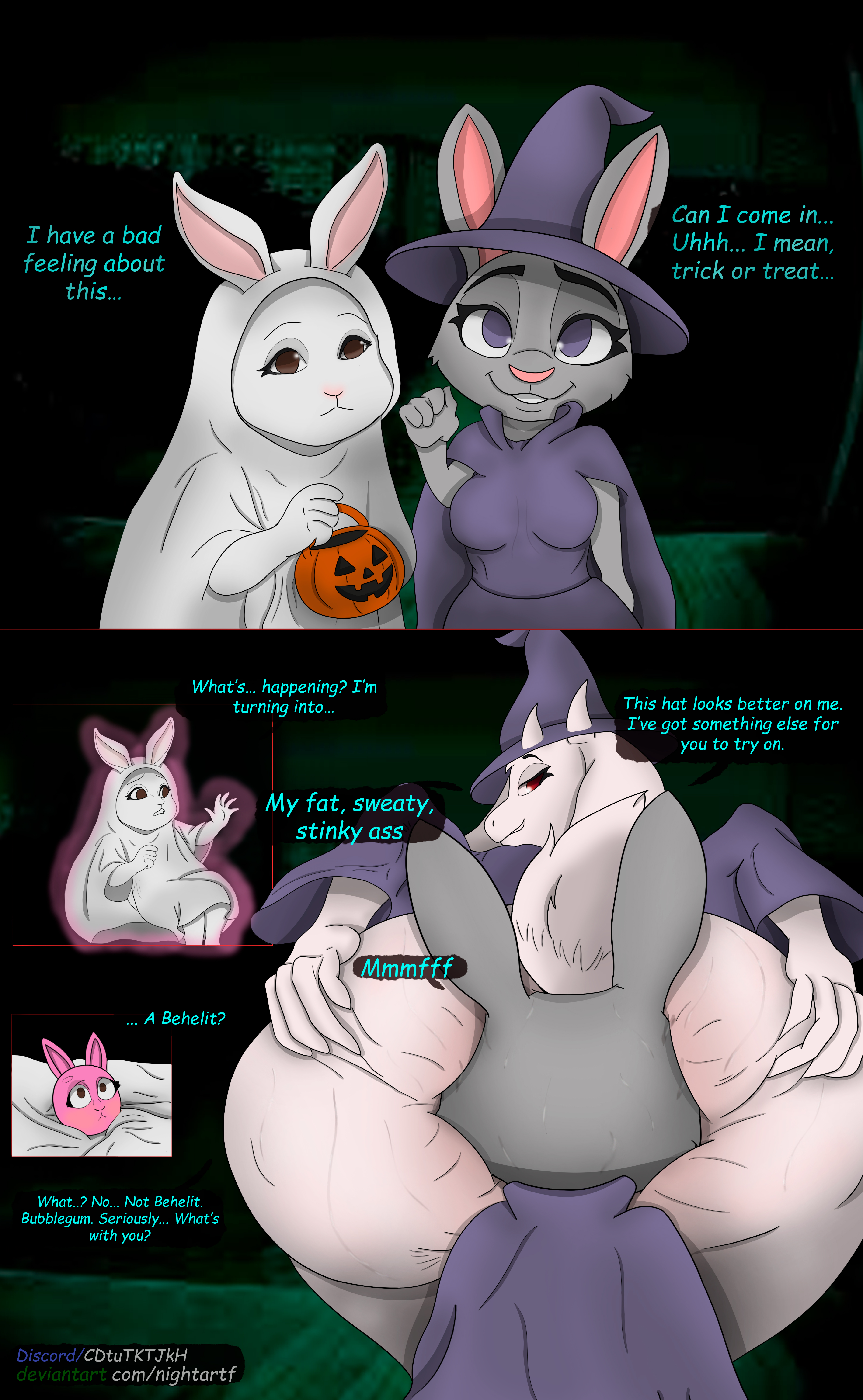 3girls, absurd res, against surface, against wall, anal, anthro, ass, ass up, beastars, butt focus, butt grab, butt smother, clothing, crossover, disney, duo, eastern and western character, english text, face in ass, facesitting, female, female/female, forced, ghost, group, halloween, hand on butt, haru (beastars), hat, headgear, headwear, hi res, holidays, humiliation, judy hopps, lagomorph, leporid, mammal, nightartf, no, i'm not a human, no, i'm not a human (meme), on glass, oral, rabbit, rimming, sex, sitting on another, size difference, smelly, smothering, sniffing, spirit, text, toriel, transformation, trio, undertale (series), witch hat, zootopia