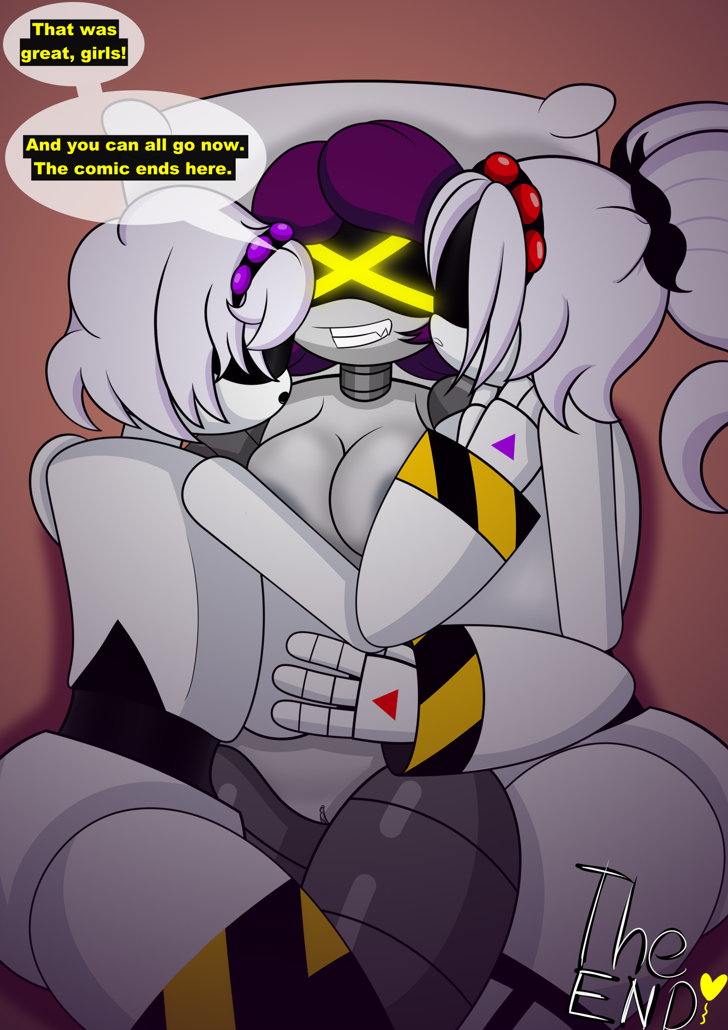 big breasts, comic, cyn (murder drones), doll (murder drones), female, female only, j (murder drones), mind control, murder drones, possession, reypan, tagme, uzi (murder drones), v (murder drones), yuri