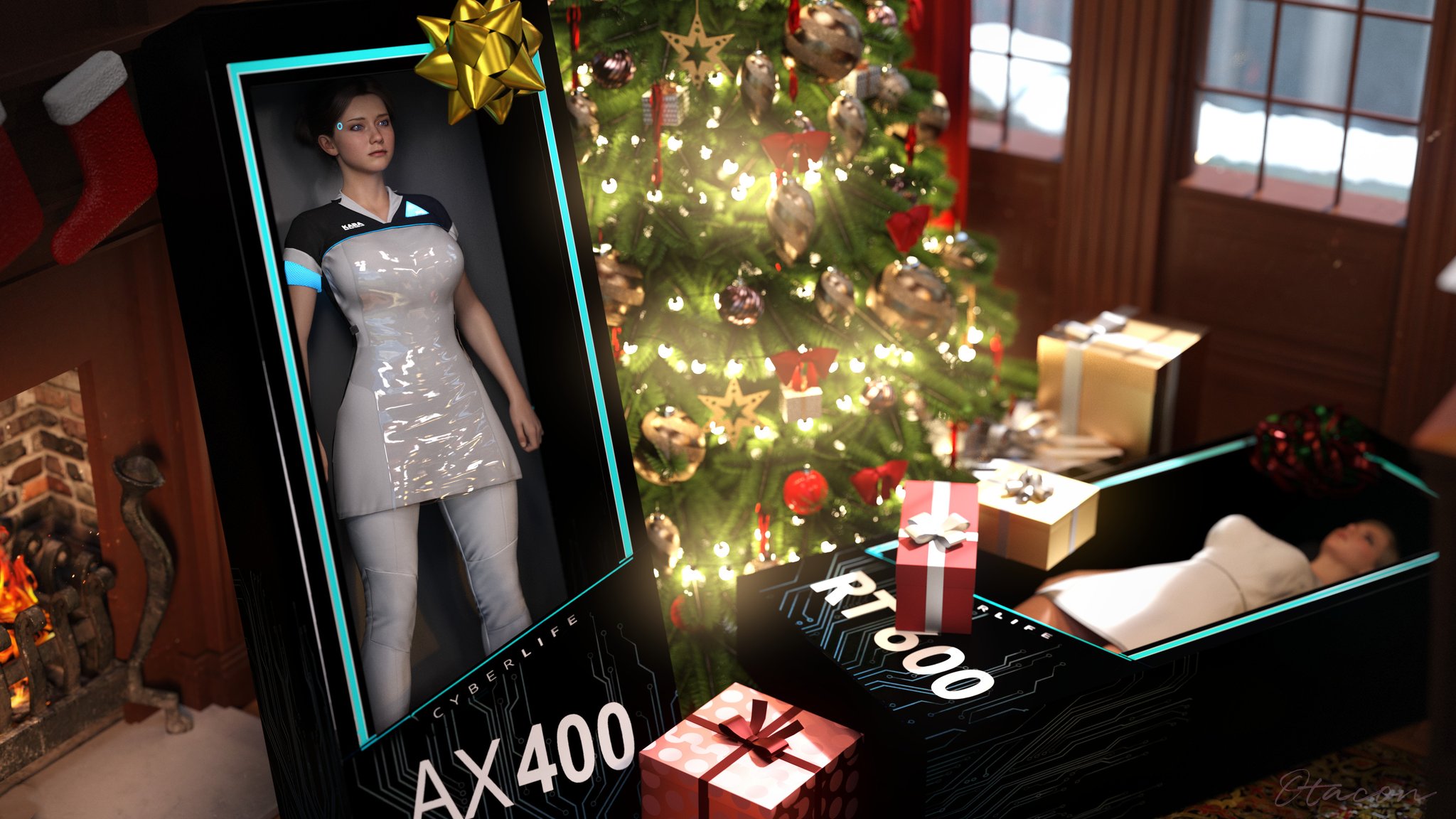 2girls, 3d, android, big ass, big breasts, breasts, chloe (detroit: become human), curvaceous, curvy, curvy figure, detroit: become human, doll box, female, gynoid, hips, hourglass figure, huge ass, huge breasts, humanoid, in doll box, kara (detroit: become human), large ass, large breasts, legs, light skin, light-skinned female, otacon212, quantic dream, robot, robot girl, robot humanoid, slim waist, thick, thick hips, thick legs, thick thighs, thighs, voluptuous, waist, wide hips
