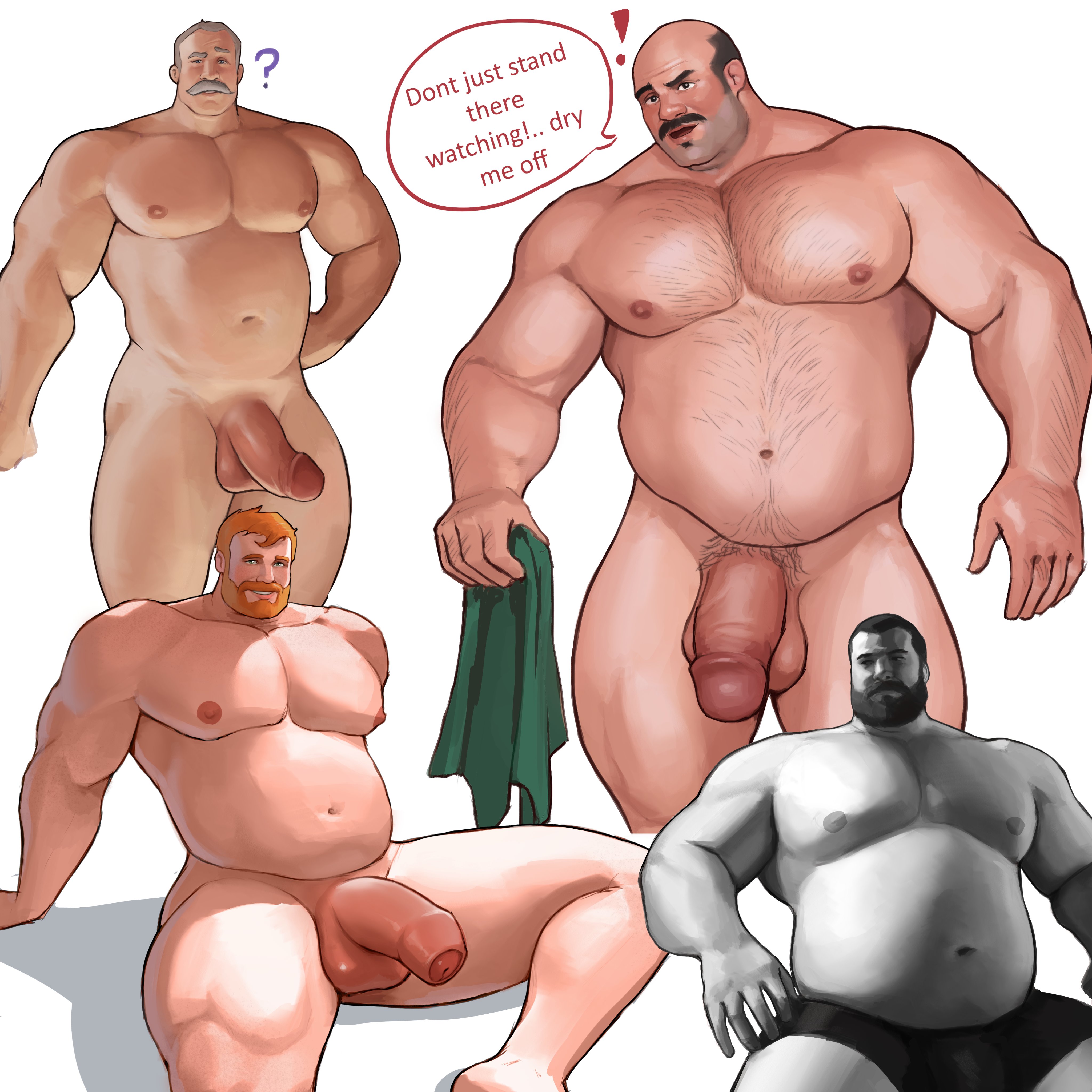 1boy, bara, belly, big penis, dad bod, dadbod, dilf, erect penis, erection, gay, hairy, hairy chest, hairy male, huge cock, large penis, muscular, muscular male, pecs, pubic hair, slightly chubby, thick penis, veiny penis, vir vidal