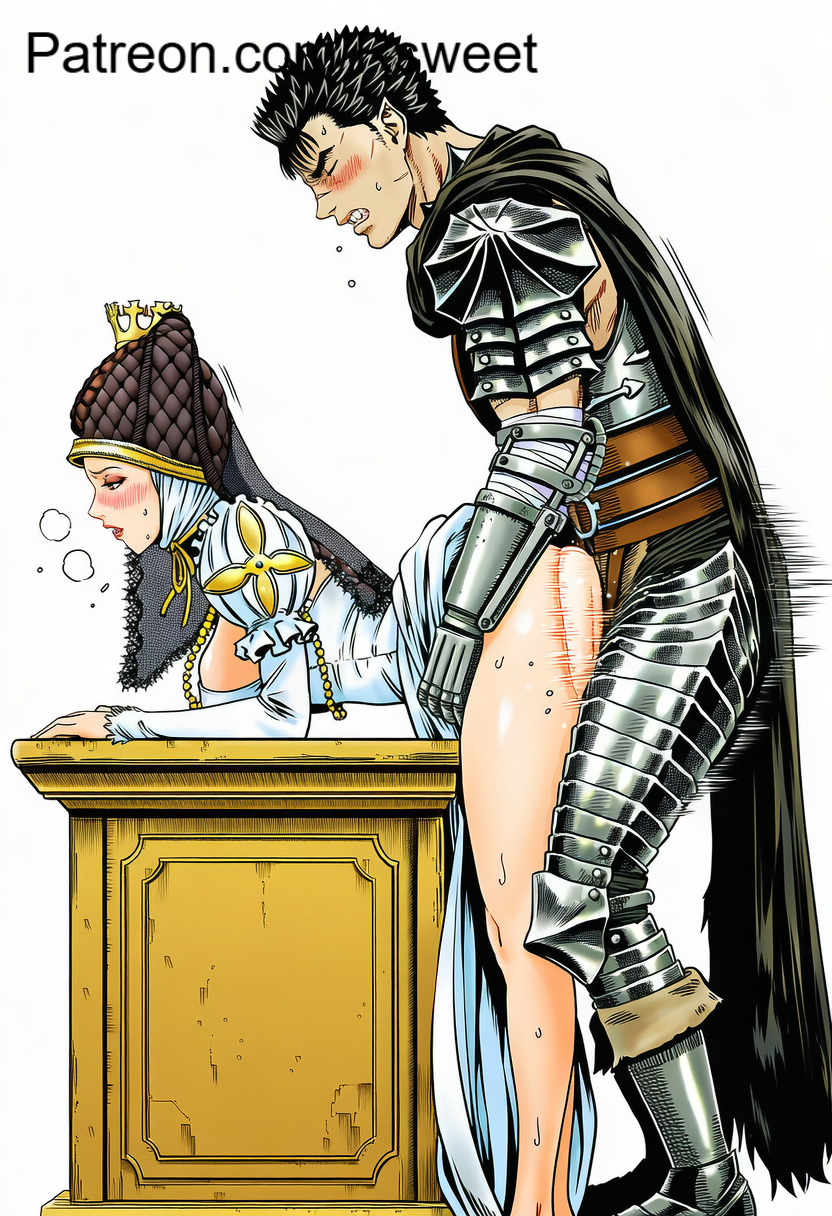 age difference, ai generated, ambiguous penetration, berserk, doggy style, guts (berserk), orgasm face, queen of midlands, rsweet