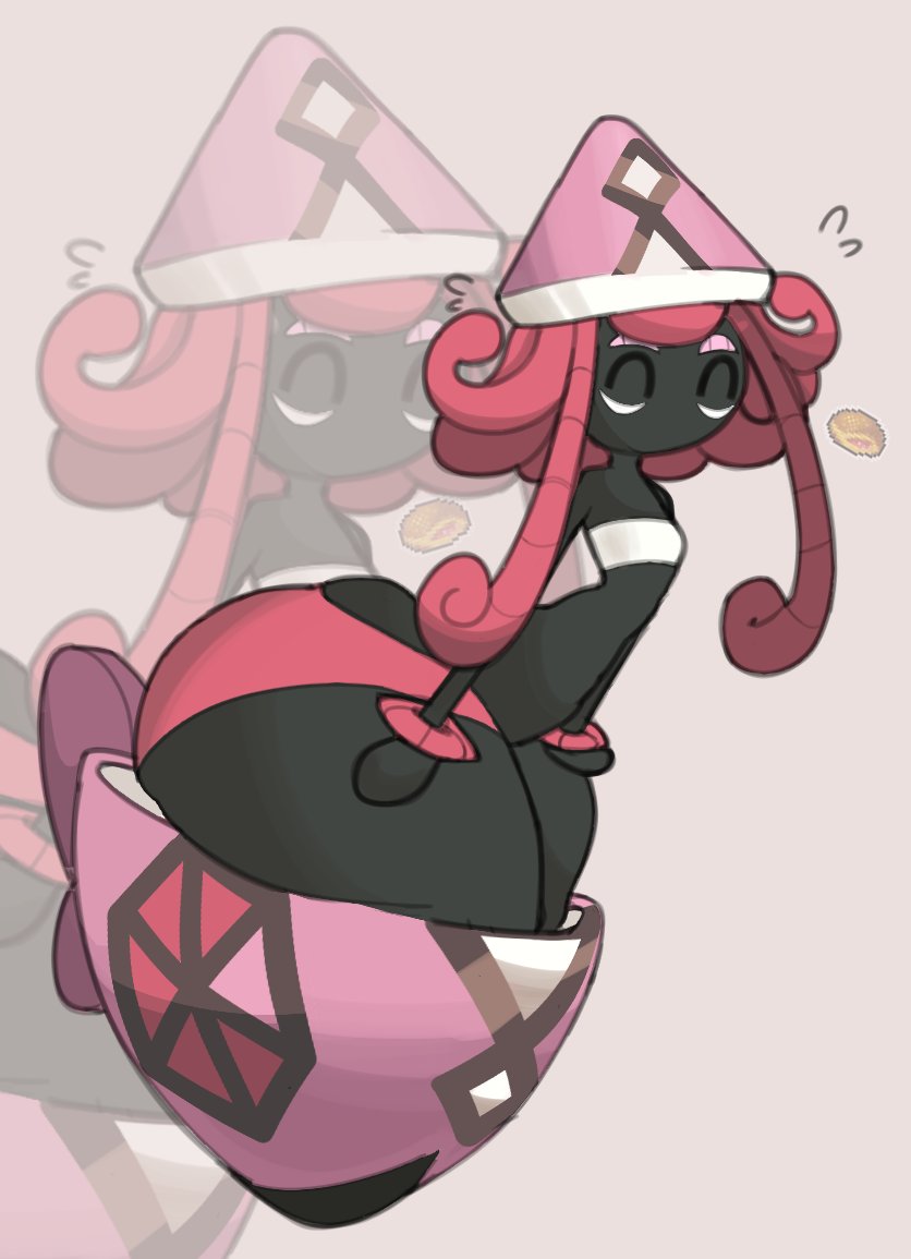 1girls, 2025, ass, ass bigger than head, big ass, black body, bottom heavy, bra, bubble ass, bubble butt, butt, closed eyes, flat chest, hat, hothotpot18, huge ass, legendary pokemon, midriff, nintendo, no humans, pink hair, pokemon, pokemon (species), pokemon sm, solo, tapu lele, thick, thick ass, thick legs, thick thighs, thong, wide hips, wide thighs