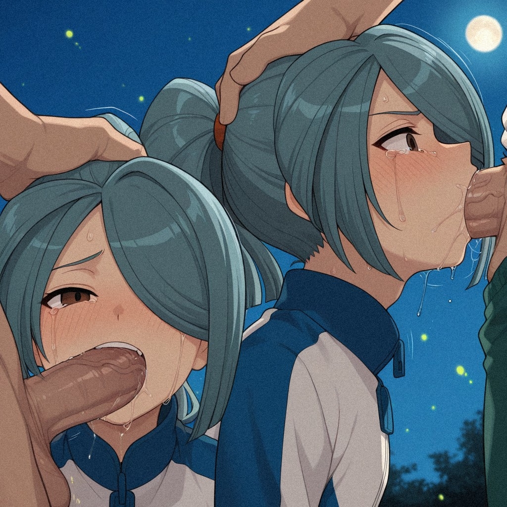 2boys, ai generated, blowjob, blue hair, brown eyes, femboy, forced oral, forced yaoi, gay, guzemberg, hair over one eye, ichirouta kazemaru, inazuma eleven, inazuma eleven (series), male, multiple views, ponytail, rape, self upload, soccer uniform, trap, twink, yaoi