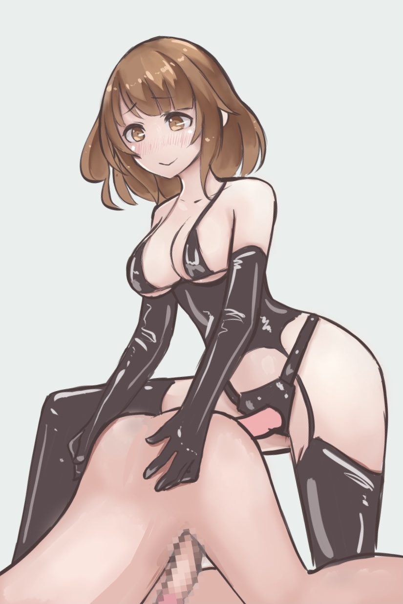 1boy, 1girls, anal, anal insertion, anal penetration, anal sex, armwear, boobs, bra, breasts, censored, cock, dick, doggy, doggy position, doggy style, doggy style position, doggy style sex, doggystyle, doggystyle position, elbow gloves, female, female penetrating, female penetrating male, femdom, from behind, from behind position, gay, gay anal, genitals, homosexual, homosexual female, homosexual male, kikiu bd, legwear, lesbian, male penetrated, mosaic censoring, pegging, penis, sex, simple background, strap-on, thighhighs, tits