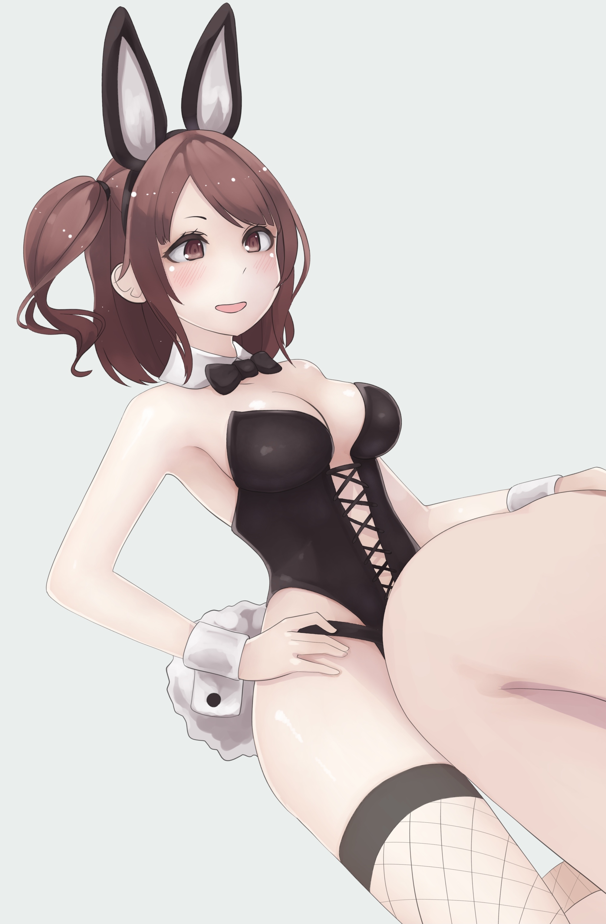 anal, anal insertion, anal penetration, anal sex, bar censor, black ribbon, boobs, breasts, bunny, bunny ears, bunny girl, bunny tail, bunnygirl, bunnysuit, censor bar, censored, cock, dick, doggy, doggy position, doggy style, doggy style position, doggy style sex, doggystyle, doggystyle position, female, female penetrating, female penetrating male, femboy, femdom, fishnet legwear, fishnet thighhighs, fishnets, from behind, from behind position, gay, gay anal, genitals, homosexual, homosexual female, homosexual male, hourglass figure, kikiu bd, lesbian, male penetrated, neck ribbon, pegging, penis, ribbon, sex, simple background, strap-on, thick thighs, thighs, tits