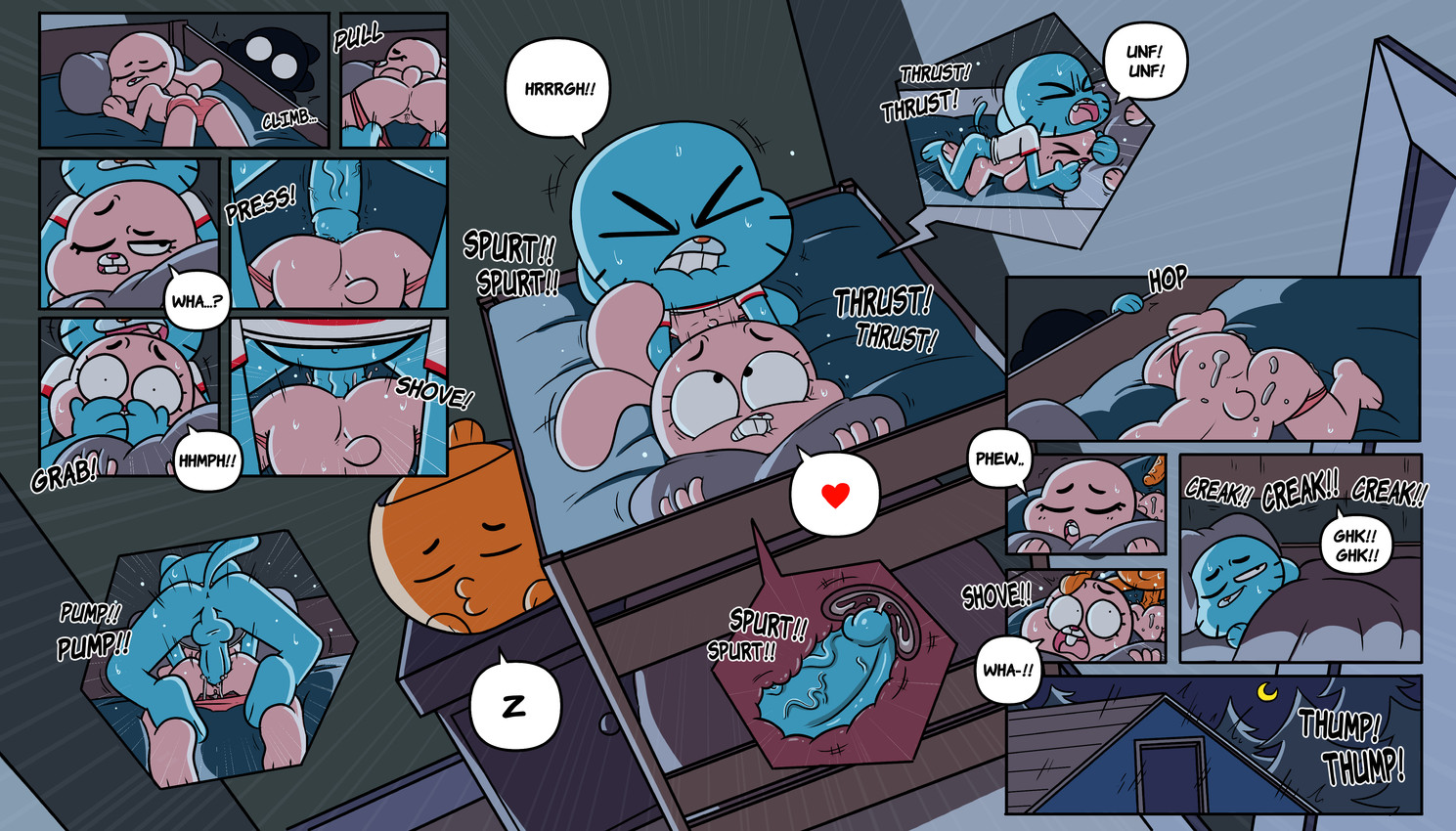 1boy1girl, 1girls, 2022, 2boys, 3 toes, adoptive incest, adoptive siblings, after sex, anais watterson, anthro, anthro female, anthro male, anthro on anthro, anthro only, anthro penetrated, anthro penetrating, anthro penetrating anthro, aquatic, ardidon, barefoot, bed, bedroom, before and after, before sex, biting own lip, blue body, blue fur, bottomless, bottomless male, brother, brother and sister, buckteeth, bunk bed, cartoon network, cat, cat girl, comic, completely naked, completely naked anthro, completely naked female, completely nude, completely nude anthro, completely nude female, creampie, cub, cub on cub, cum, cum drip, cum in pussy, cum in uterus, cum inside, cutaway, cyprinid, cypriniform, darwin watterson, dialogue, domestic cat, erection, eyebrows, eyelashes, eyes closed, eyes rolling back, feet, feet together, felid, feline, felis, female, female cub, female humiliation, female penetrated, femsub, fish, forced, forced sex, from behind, from behind position, fur, furry, furry female, furry male, furry only, goldfish, grunting, gumball watterson, heart, heart symbol, impregnation, incest, inside, inside view, lagomorph, male, male cub, male penetrating, male penetrating female, male/female, maledom, mammal, naked, naked anthro, naked female, night, nude, nude anthro, nude female, onomatopoeia, orange body, orange skin, panties, panties down, panties only, partially clothed, pink body, pink fur, questionable consent, rabbit, rabbit girl, rape, raped female, sayeth, siblings, sister, sleep molestation, sleeping, soles, speech bubble, surprised, surprised expression, teeth clenched, the amazing world of gumball, toes, underwear, underwear down, underwear only, undressing, undressing another, until they like it, url, vaginal penetration, vaginal sex, veiny penis, x-ray, young, young anthro, young female, young male
