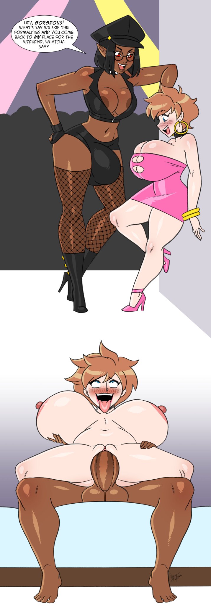 1futa, 1girls, aeolus06, big ass, big breasts, breasts, curvaceous, curvy, curvy figure, dark skin, dark-skinned futa, dickgirl, dickgirl/female, digital media (artwork), female, female/futa, futa on female, futa with female, futa/female, futanari, futanari/female, hips, huge ass, huge breasts, intersex, intersex/female, large ass, large breasts, light skin, mature, mature futa, original, original character, original characters, shanoa (srcansado), slim waist, thick, thick hips, thick legs, thick thighs, thighs, valyri kerry, voluptuous, waist, wide hips