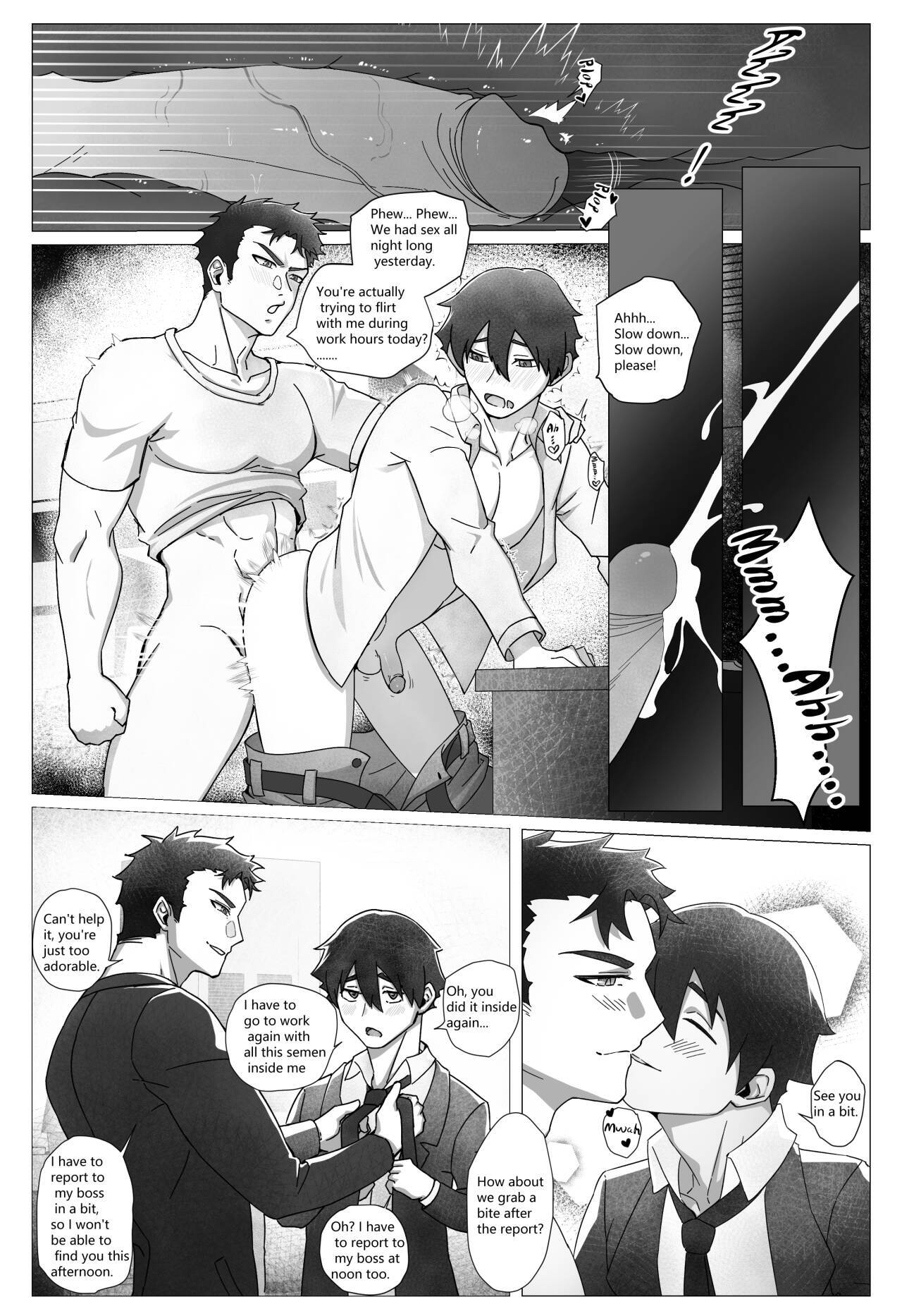 2boys, abs, anal sex, backshots, big penis, commission, cum inside, from behind, gay, gay couple, gay cuckold lovers, gay kissing, gay to straight, kiss, muscular male, oc, office, office sex, romantic couple, shirt up, suit and tie, yaoi