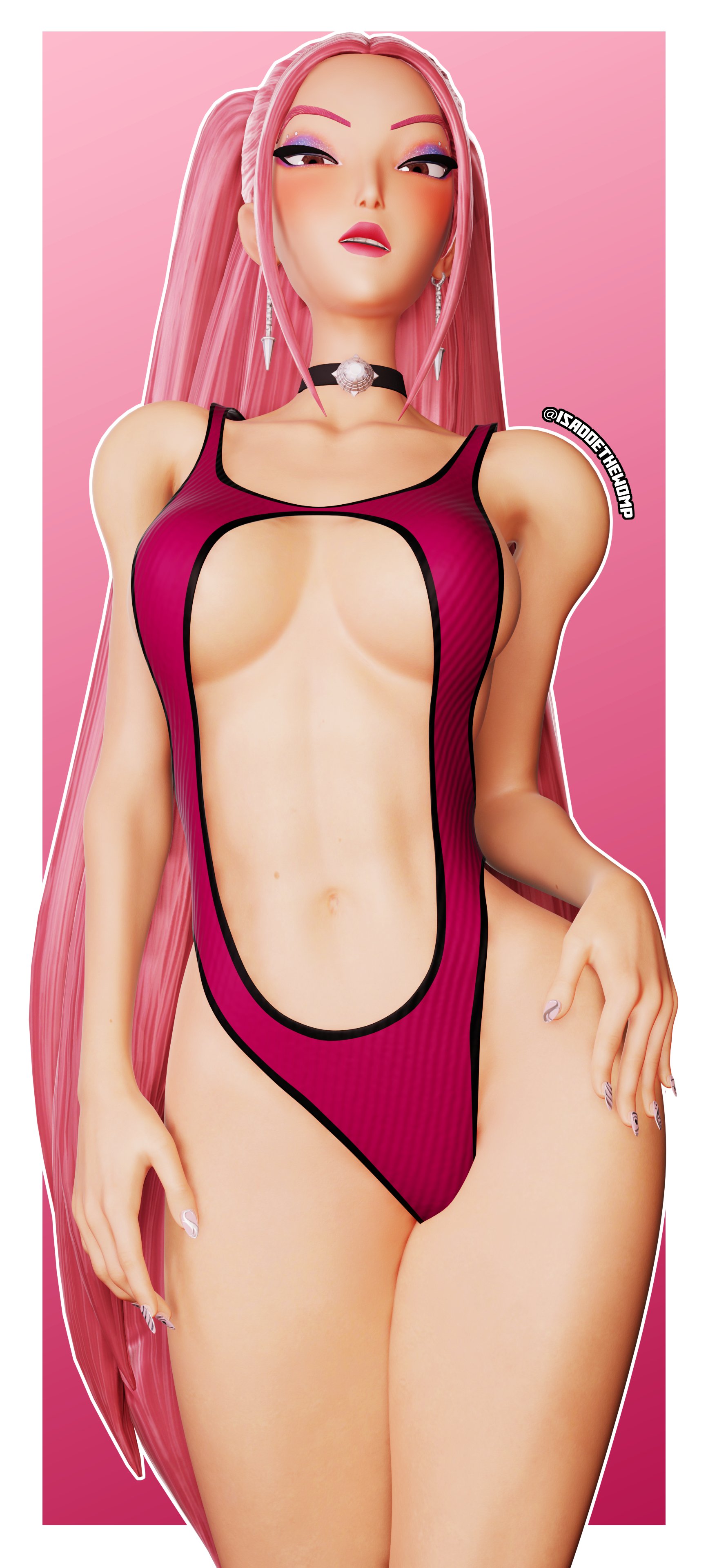 3d, busty, female, female focus, female only, hourglass figure, isadoethewomp, kpop demon hunters, mira (kpop demon hunters), tagme, wide hips