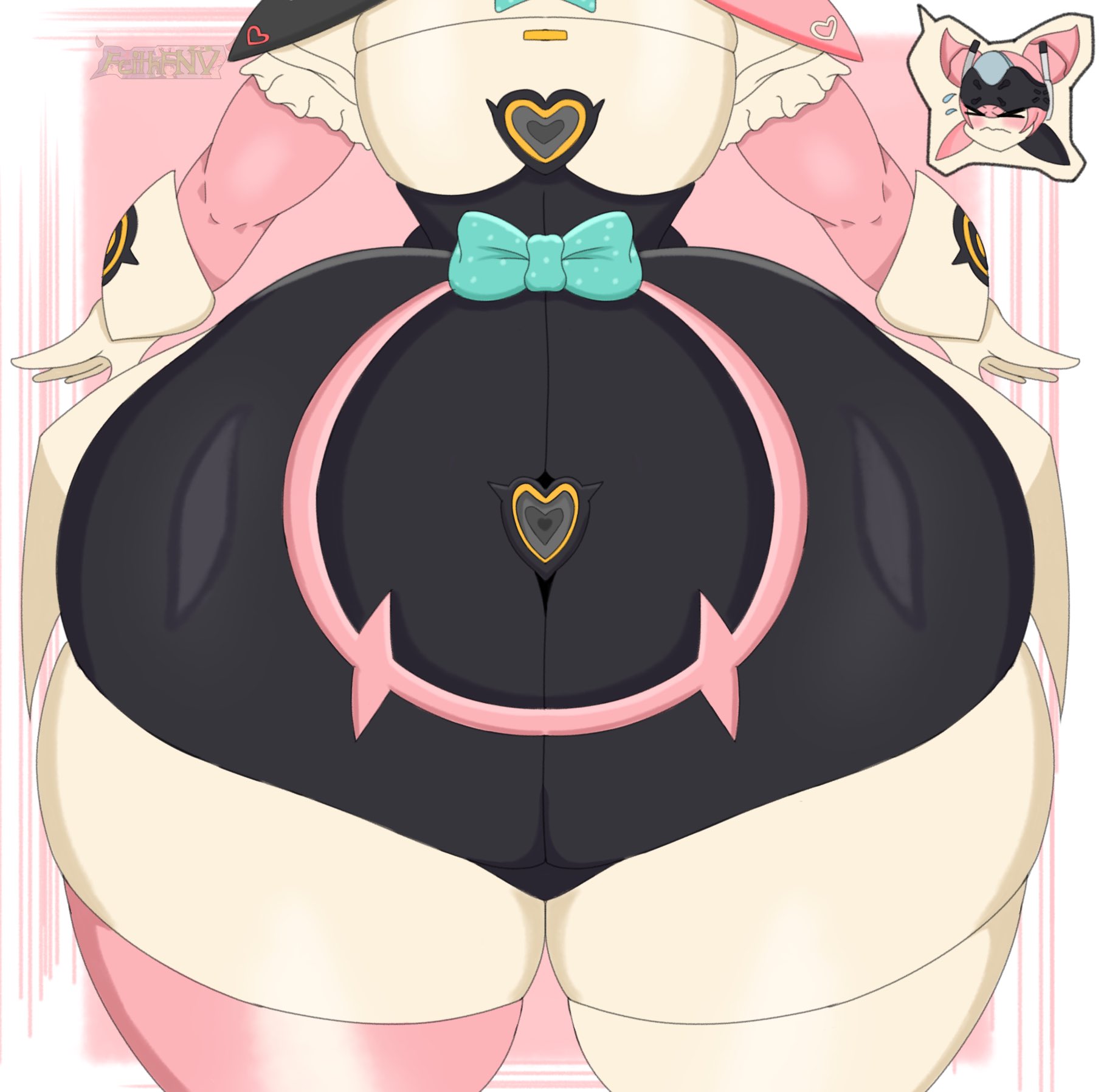 1girls, angels of delusion, aria (zenless zone zero), aria (zenless zone zero) (robot form), ass focus, close-up, closed mouth, curvy, embarrassed, gigantic ass, highres, hyper ass, keithfnv, lower body, robot, robot girl, solo, thick thighs, wavy mouth, wide hips, zenless zone zero