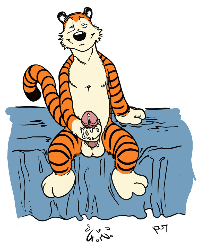 calvin_and_hobbes hobbes male male_only puberty put solo tagme white_background