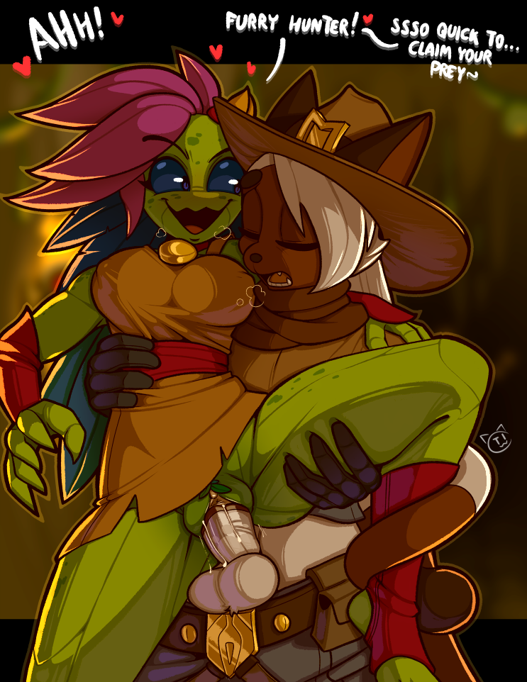 alien alternate_version_available carrying carrying_partner catboy clothed clothed_sex clothing dialogue floran nuru_(starbound) penis_in_pussy percy_(teckworks) sex starbound teckworks vaginal_penetration