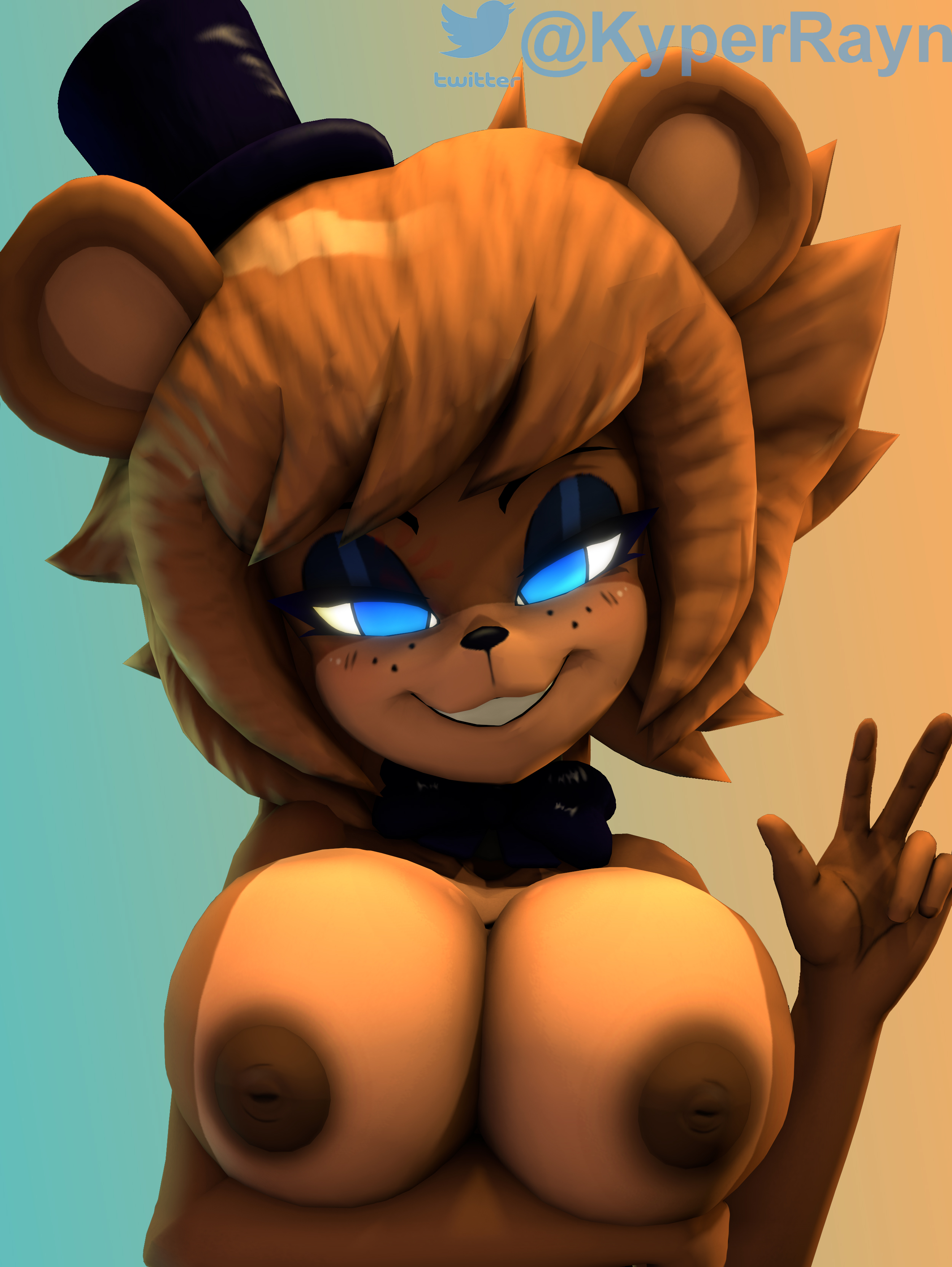 3d, big breasts, blue eyes, breasts, cally3d, cryptiacurves, fazclaire's nightclub, female, five nights at freddy's, fnaf, freddy (fnaf), fredina (cally3d), fredina's nightclub, frenni (cryptia), frenni fazclaire, furry, scottgames, sfm, solo