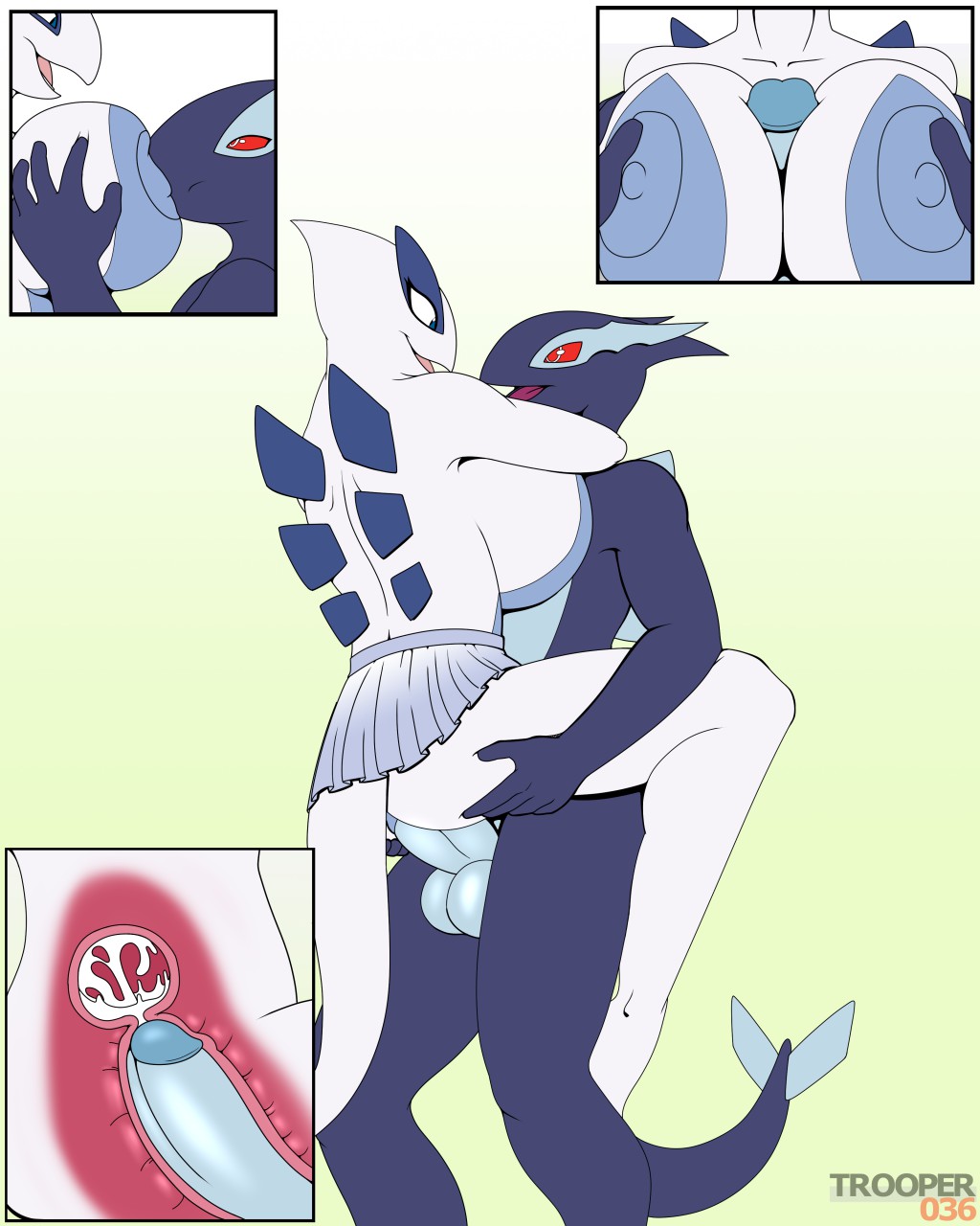 1boy 1girls 2019 5_fingers alternate_color anthro anthro_on_anthro anthro_penetrated anthro_penetrating anthro_penetrating_anthro anthrofied arm_around_neck ass avian big_breasts big_penis blue_body blue_bottomwear blue_clothing blue_eyes blue_nipples blue_penis blue_scales bodily_fluids bottomwear breast_grab breast_sucking breasts clothed clothed/nude clothed_female_nude_male clothing cum cum_in_pussy cum_in_uterus cum_inside cutaway eye_contact female female_penetrated fingers genital_fluids hand_on_breast hi_res huge_breasts humanoid_penis internal leg_grab legendary_pokemon looking_at_another looking_down looking_up lugia male male_penetrating male_penetrating_female male_pov multiple_angles multiple_positions nintendo nipple_suck nipples nude original_character paizuri penetration penis pokemon pokemon_(species) pokemon_gsc pov purple_body red_eyes red_sclera scales sex shadow_lugia shadow_pokémon skirt stand_and_carry_position standing standing_sex sucking testicles text thick_thighs thigh_grab topless trooper036 uterus video_games watermark white_body wide_hips x-ray