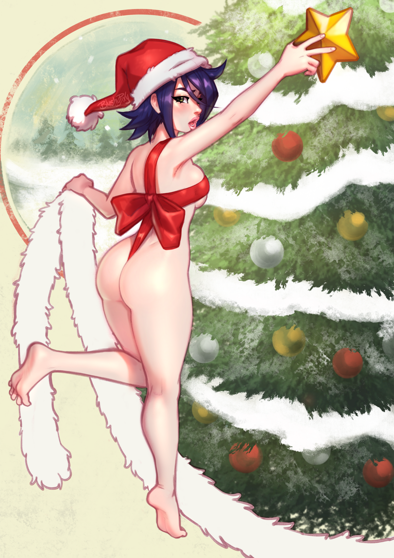 big_ass blushypixy blushyspicy breasts breasts christmas christmas_outfit nude nude_female original_character pussy shaved_pussy small_waist thin_waist vagina