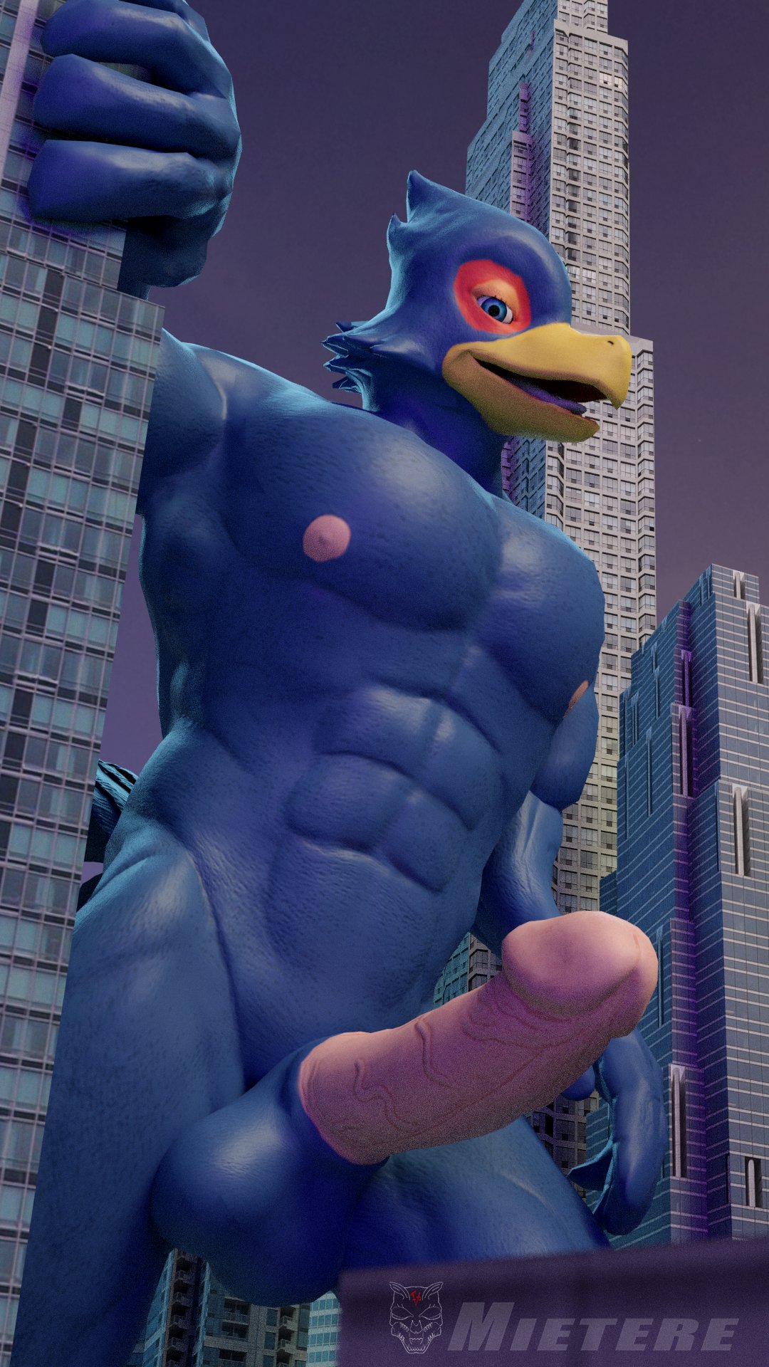 2020 abs avian bird falco_lombardi genitals hi_res macro male male_only mietere nintendo nude penis star_fox video_games