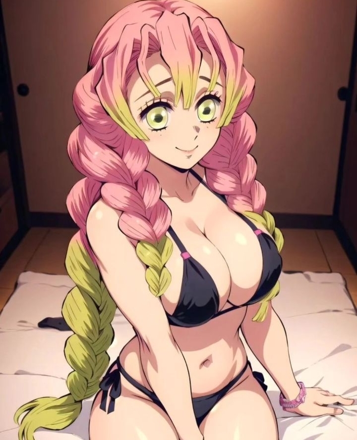 ai generated, demon slayer, female, kanroji mitsuri, kimetsu no yaiba, tagme