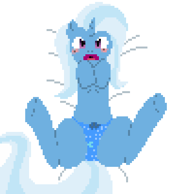 blush my_little_pony panties pixel_art trixie_lulamoon unicorn