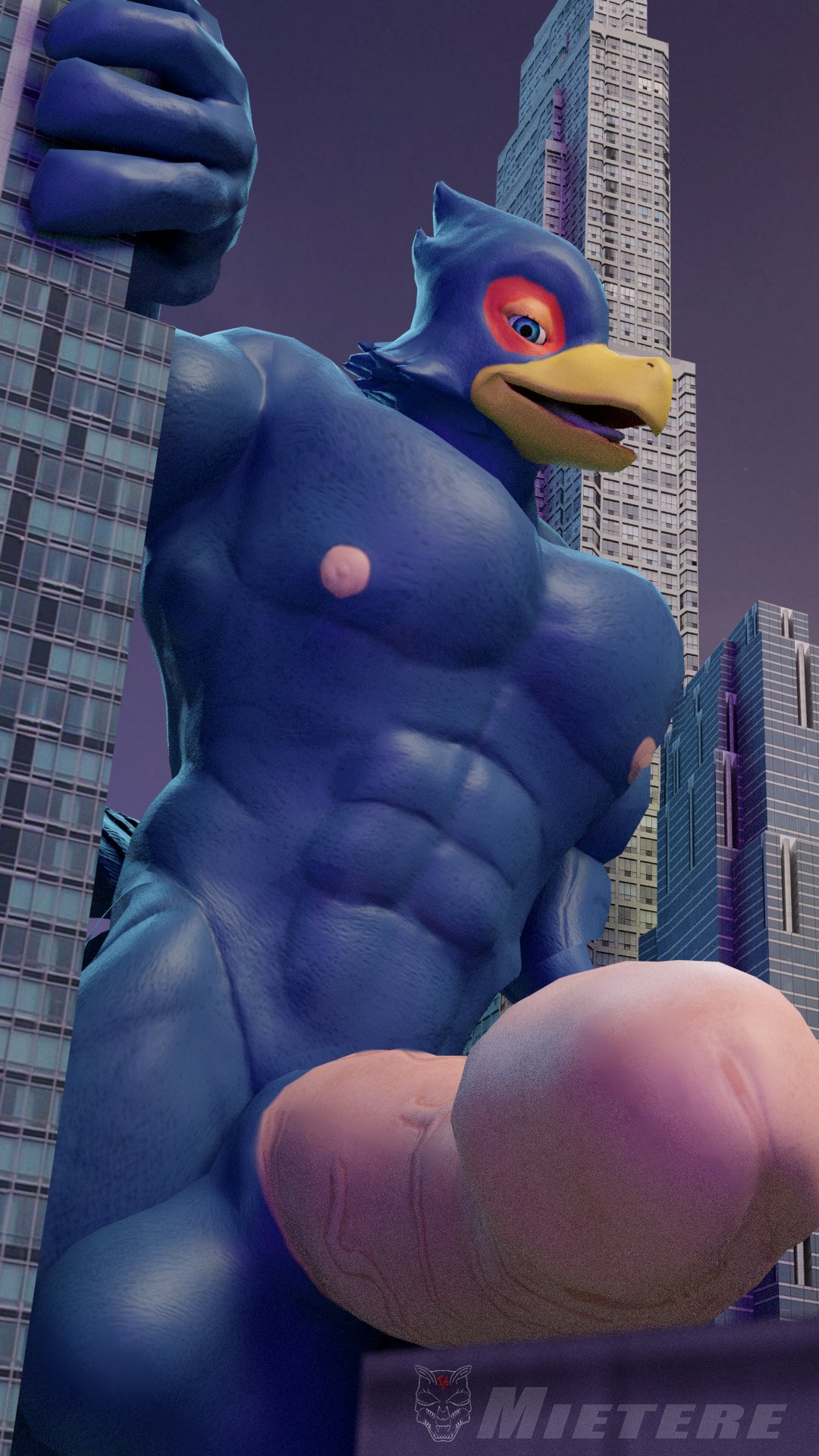 2020 abs avian bird falco_lombardi genitals hi_res macro male male_only mietere nintendo nude penis star_fox video_games