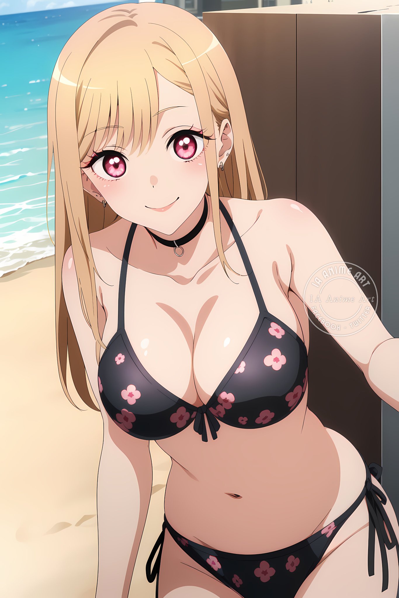 ai generated, blonde hair, breasts, female, female only, kitagawa marin, looking at viewer, solo, sono bisque doll wa koi wo suru