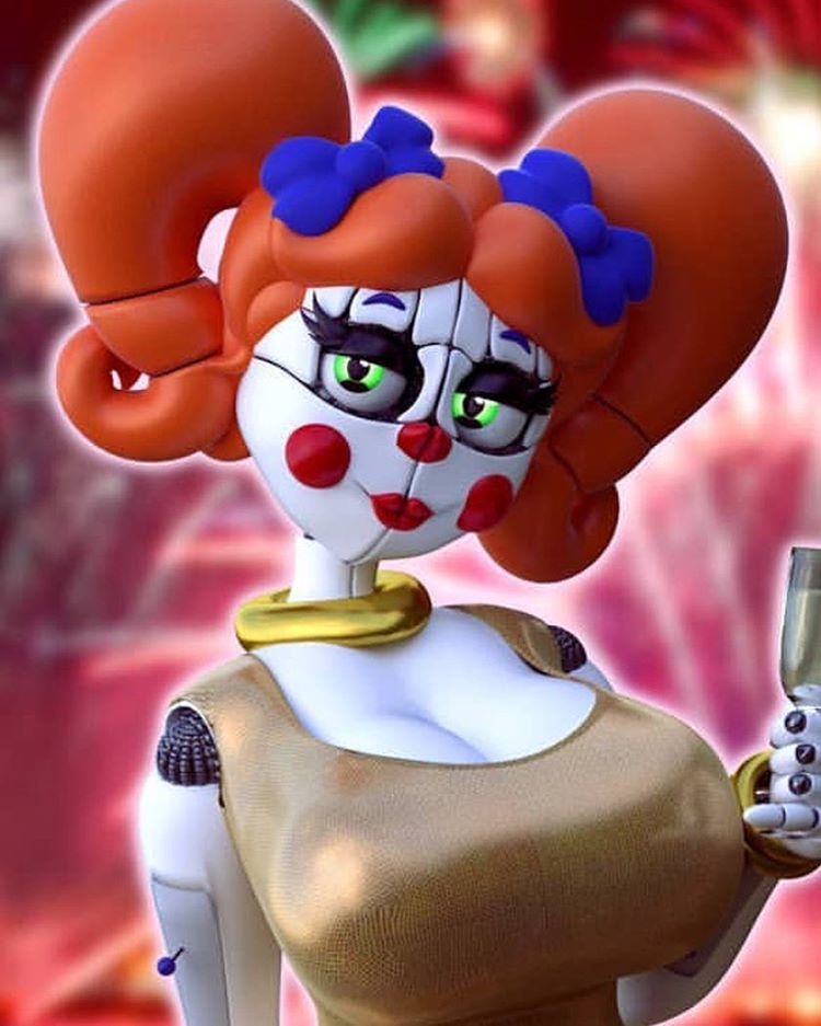 3d anthony_blender baby_(fnafsl) bracelet circus_baby circus_baby_(fnaf) circus_mommy circus_mommy_1.0_(anthony_blender) clown dress five_nights_at_freddy's five_nights_at_freddy's:_sister_location fnaf gold_dress jewelry necklace robot robot_girl scottgames sfm sister_location solo source_filmmaker white_skin