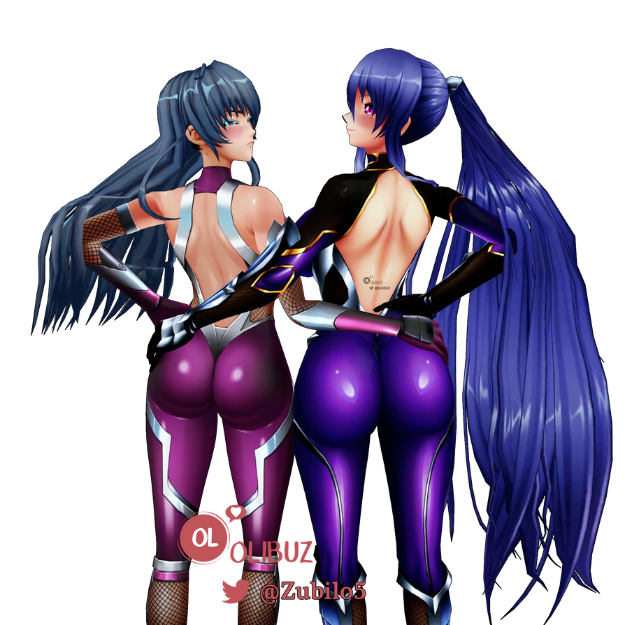 3d 3d_(artwork) action_taimanin akiyama_rinko big_ass big_breasts bodysuit duo igawa_asagi lilith-soft purple_hair suit tagme taimanin_(series) taimanin_asagi taimanin_yukikaze_2