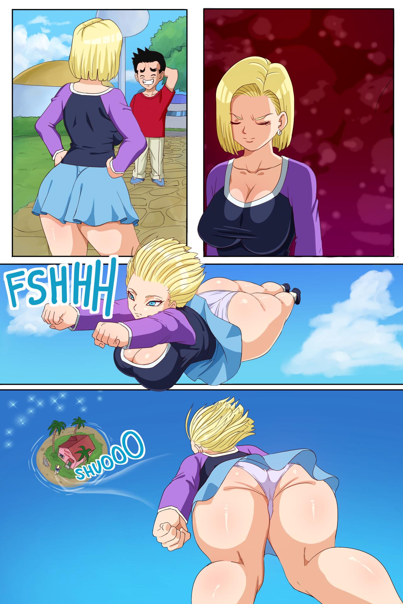 1girls, alternate version available, android 18, ass, blonde hair, blue eyes, breasts, cameltoe, cleavage, curvy, dragon ball, erect nipples, female, huge areolae, huge ass, huge breasts, krillin, kuririn, nipples, pinkpawg, puffy nipples, pussy, short hair, thick lips, voluptuous, wide hips