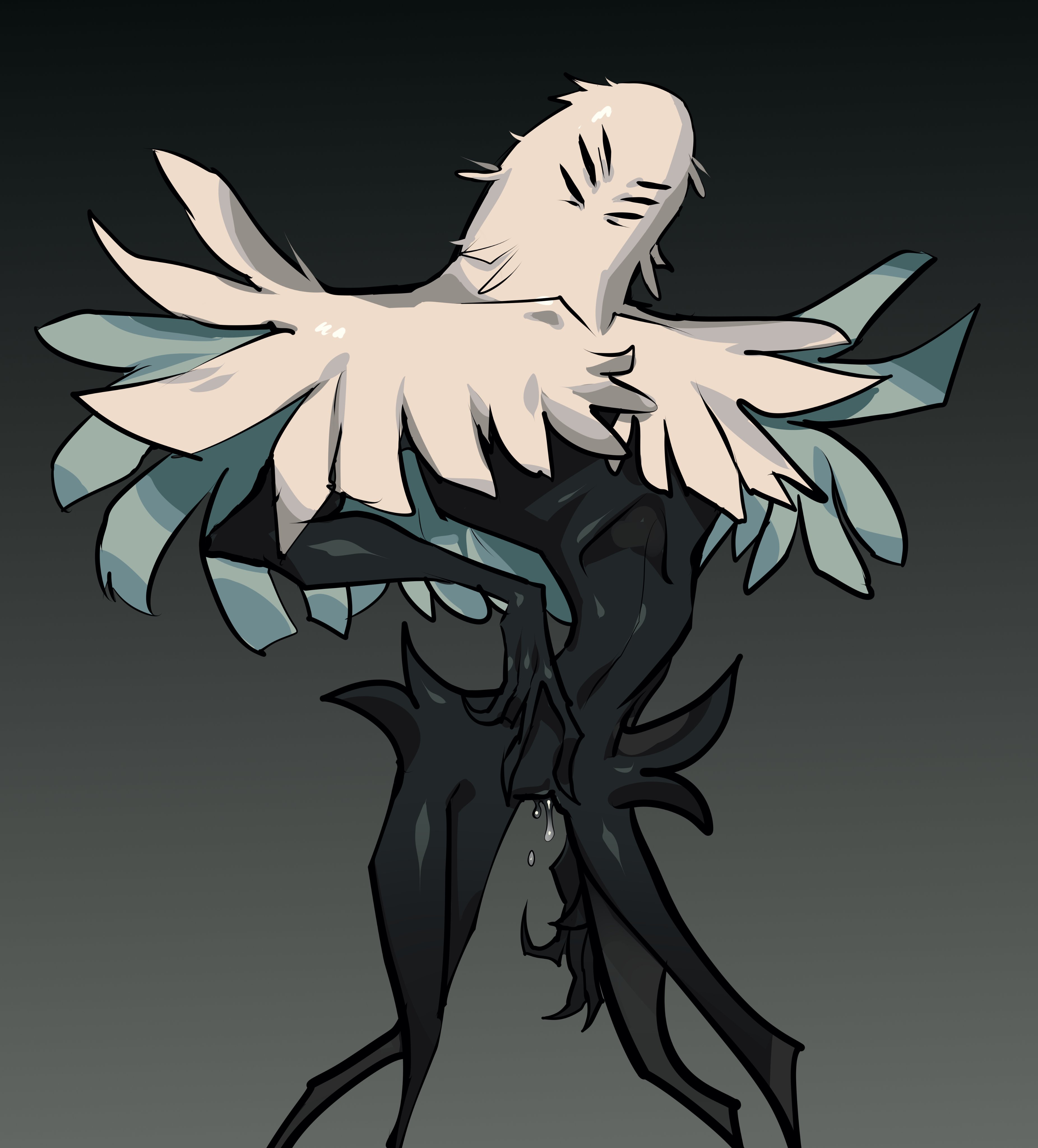 female, flanco, front view, hollow knight, hollow knight: silksong, looking at viewer, pussy, pussy juice, pussy juice drip, pussy juice string, pussy juice trail, silksong, solo, solo female, solo focus, spread pussy, spreading, weaver (hollow knight), widow (hollow knight)