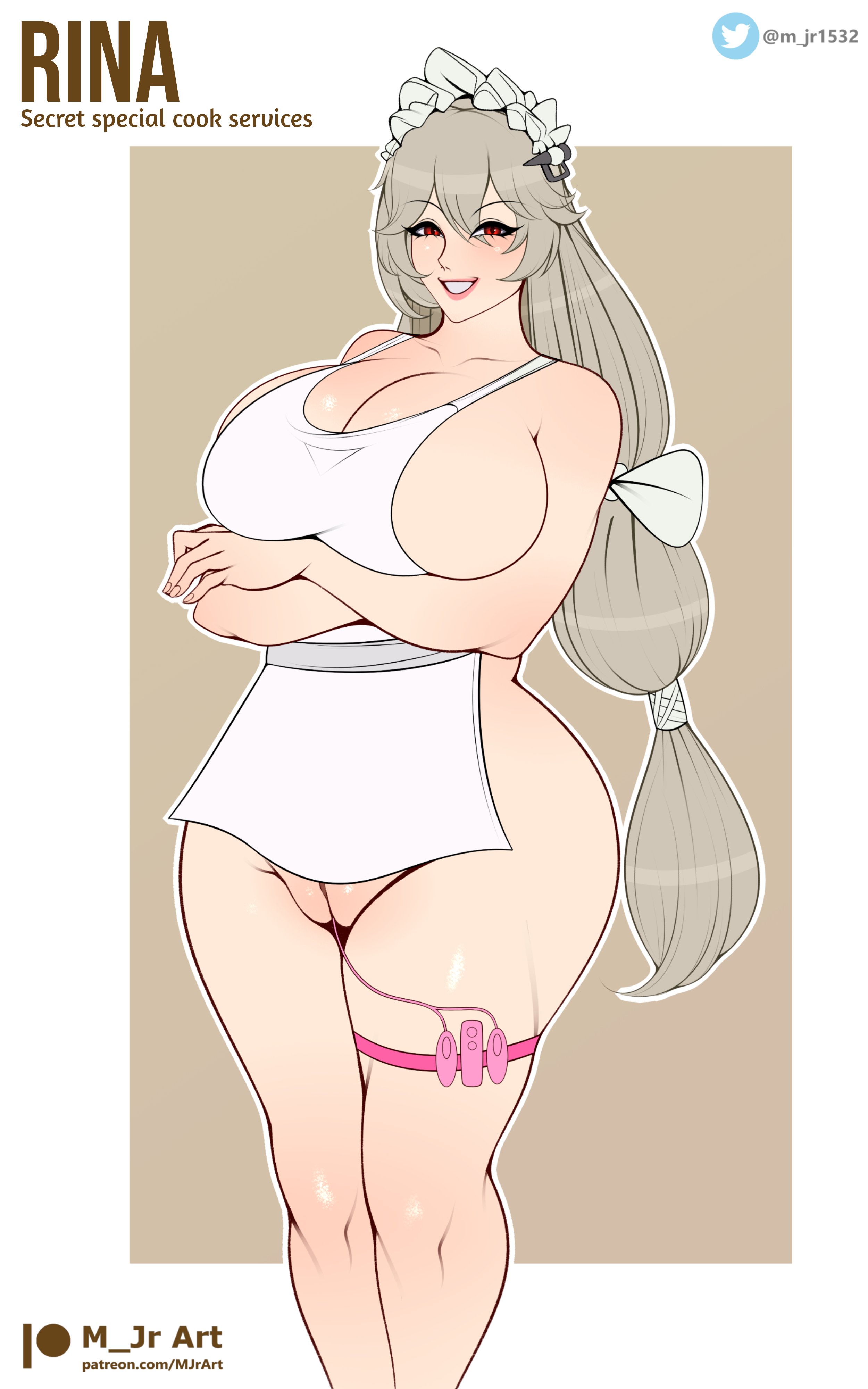 1girls, alexandrina sebastiane, big breasts, breasts, female, huge breasts, long hair, looking at viewer, m jr art, thick thighs, zenless zone zero