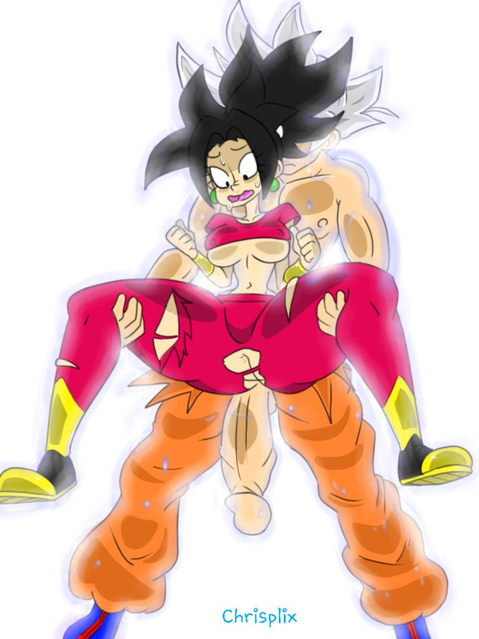 1boy 1girls breasts chrisplix dragon_ball dragon_ball_super earrings faceless_male female fusion grabbing holding hourglass_figure huge_cock kefla light_skin mastered_ultra_instinct mouth_open nervous nipple_bulge palmetto_hair pants penis ripped_clothing saiyan shirt shoes short_shirt son_goku spread_legs straight sweat sweatdrop thick_thighs ultra_instinct universe_6_saiyan/universe_7_saiyan wide_hips