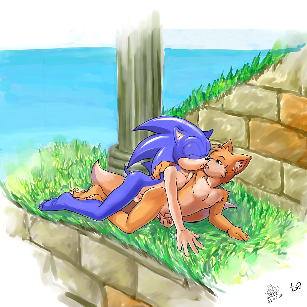 2008 anal_sex anthro battle_angel beay canine closed_eyes day fox fuckboy fur gay gree hedgehog interspecies kissing male male/male male_only mammal multiple_males nude outdoors sex sonic_(series) sonic_the_hedgehog sonic_the_hedgehog_(series) sonic_the_hedgehog_2 tagme tails yaoi