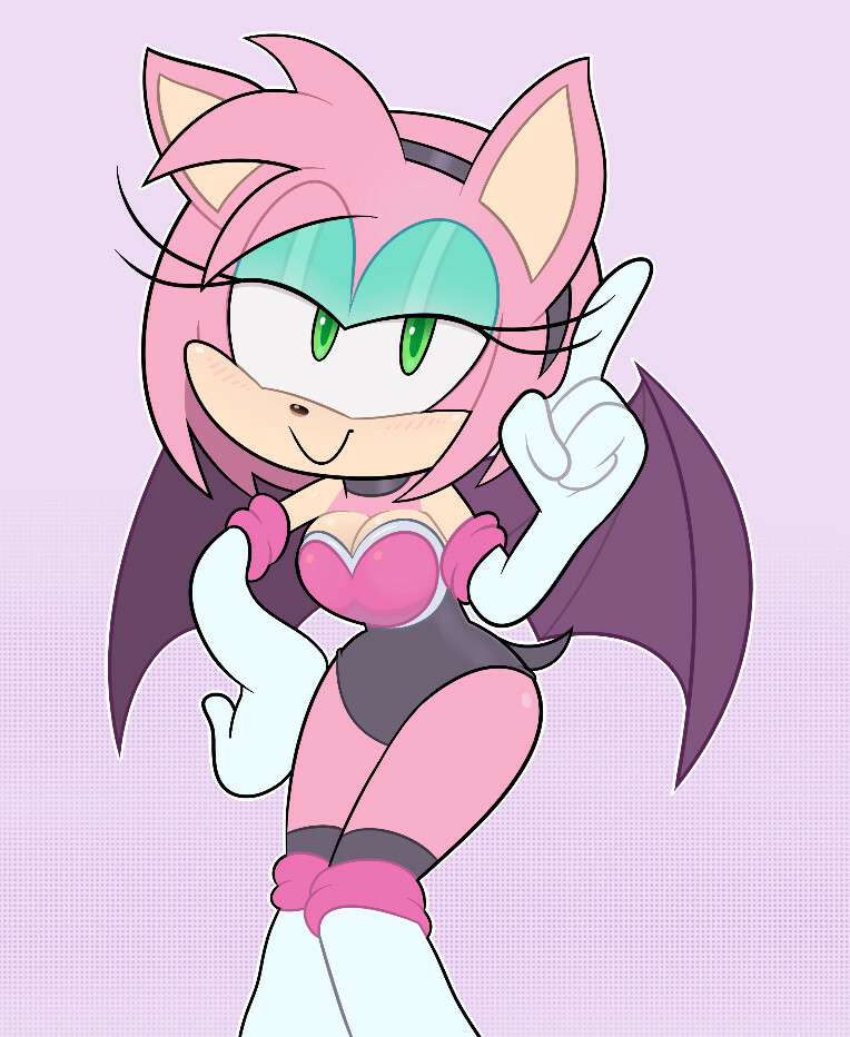 1girls 2d 2d_(artwork) 4_fingers absurd_res afroninja360 alternate_breast_size alternate_costume amy_rose amy_the_bat anthro anthro_only armwear ass bare_shoulders bare_thighs bat_wings big_ass big_breasts big_butt black_leotard black_nose blue_eyeshadow blush blush_lines blushing breasts butt chest choker cleavage clothed clothed_female clothes clothing cosplay curvaceous curvy curvy_female curvy_figure cute digital_drawing_(artwork) digital_media_(artwork) elbow_gloves eulipotyphlan eyelashes eyeliner eyes_visible_through_hair eyeshadow female female_only fit fit_female front_view gloves green_eyes hairband half-closed_eyes hand_on_hip handwear headgear headwear hi_res hips kneehighs legs_together legwear leotard looking_at_viewer makeup narrowed_eyes pink_body pink_fur pink_hair pink_skin pose posing rouge_the_bat_(cosplay) shiny_skin shoes simple_background slim_waist smile smiling smiling_at_viewer smooth_skin smug solo sonic_(series) tail thick_thighs thighs tight_clothing tight_fit two_tone_body two_tone_fur upper_body white_armwear white_gloves white_handwear white_legwear wide_hips wings