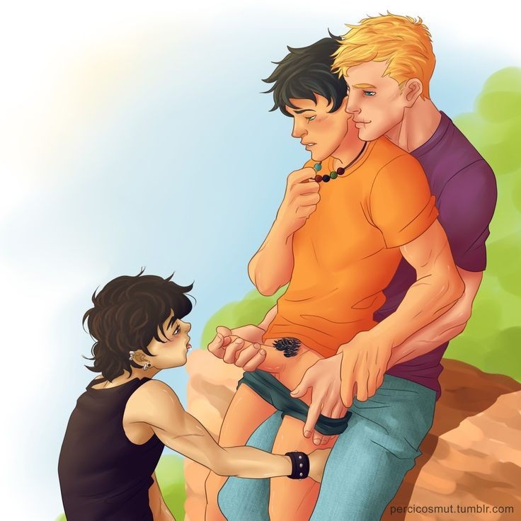 3boys gay handjob jason_grace male male_only nico_di_angelo percico percy_jackson percy_jackson_and_the_olympians pubic_hair reach_around