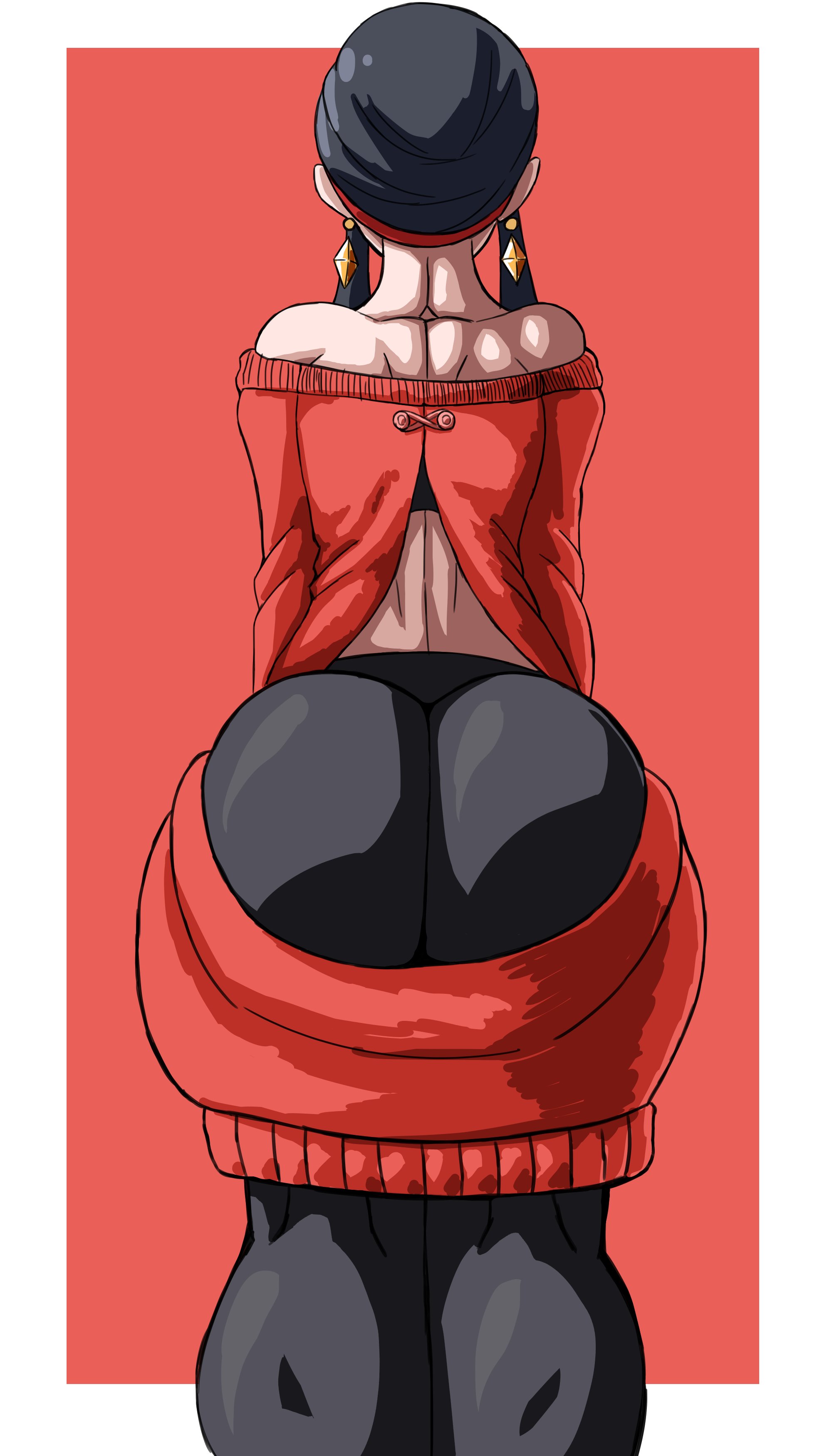 1girls, ass, back view, big ass, charge sol, female, huge ass, spy x family, thick ass, yor briar, yor forger