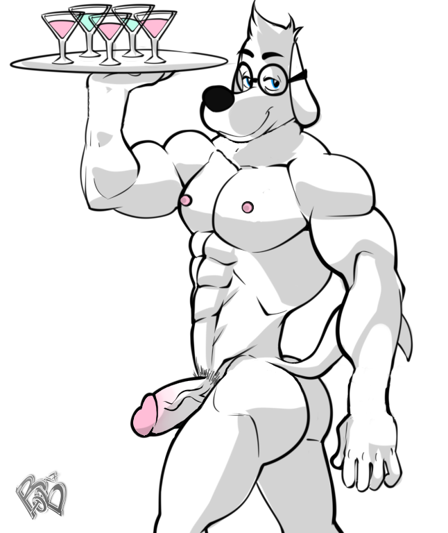 20th_century_fox 5_fingers alcohol anthro anthrofied ass beverage blue_eyes bobthetanuki canid canine canis domestic_dog dreamworks edit erection eyewear father fingers fur genitals glasses humanoid_penis jay_ward_productions looking_back male_only mammal martini_glass mr._peabody mr._peabody_and_sherman nipples nude parent penis samael_morningstar solo white_body white_fur wine