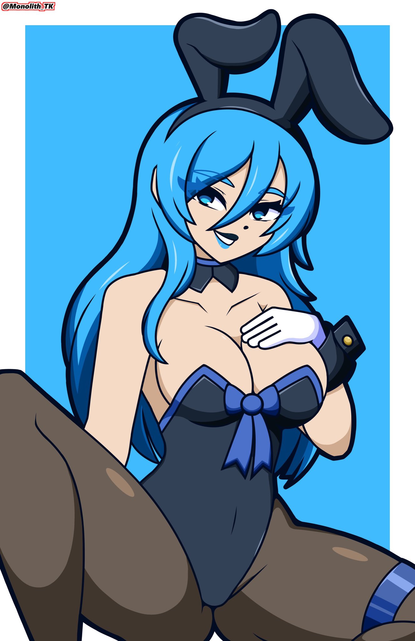 blue_eyes blue_hair breasts female female_only monolith_tk oc original original_character solo