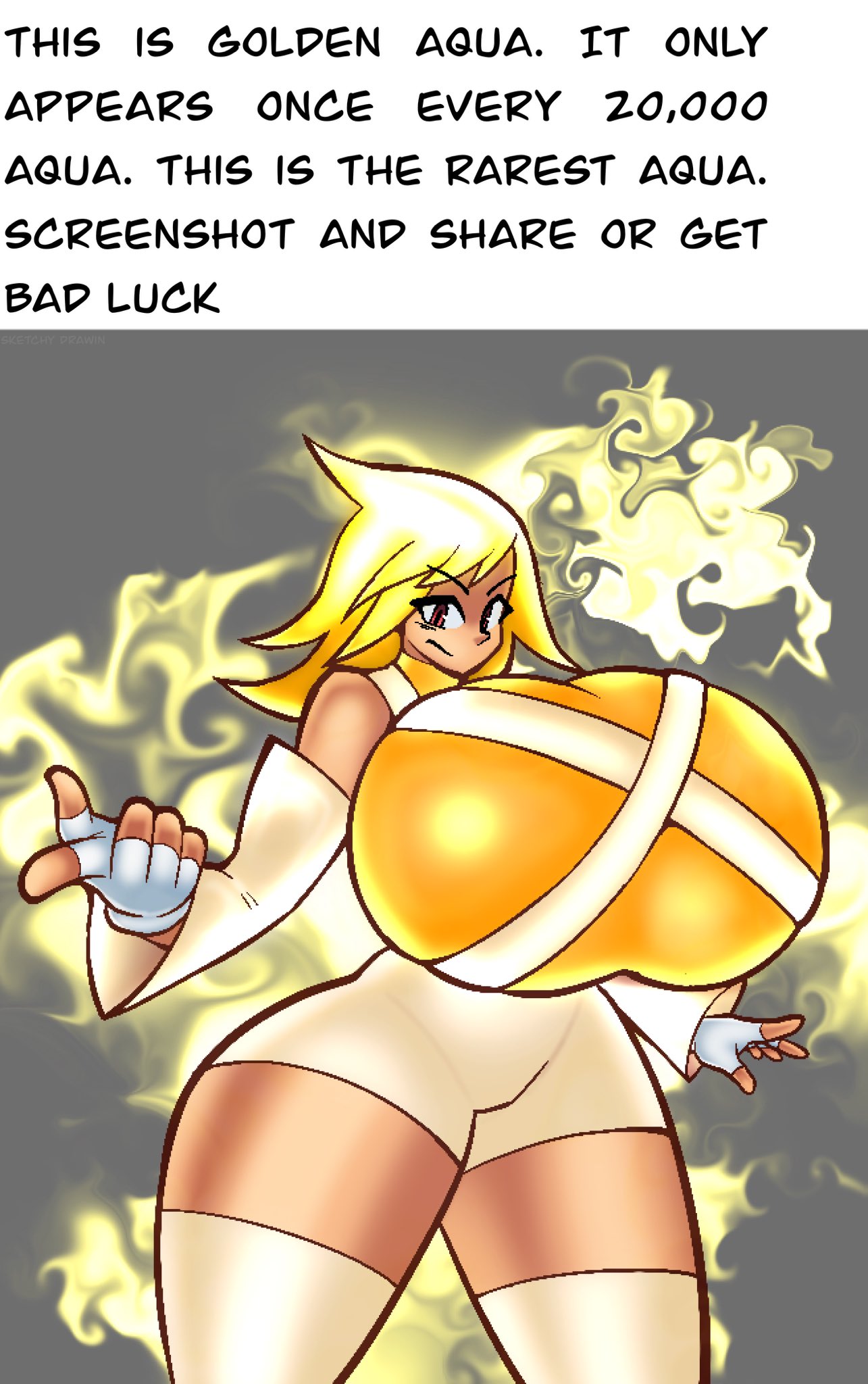 1girls, 2025, 2d, 2d (artwork), 2d artwork, aqua (kingdom hearts), big breasts, big thighs, blonde hair, breasts, color, crossover, curvy, curvy body, curvy female, curvy figure, curvy thighs, female, female focus, female only, giant breasts, gigantic breasts, glistening, glistening body, glistening breasts, glistening skin, glowing, huge breasts, huge thighs, hyper, hyper breasts, kingdom hearts, large breasts, large thighs, light-skinned female, looking at viewer, plump, plump breasts, red eyes, sega, shiny ass, shiny body, shiny breasts, shiny butt, shiny hair, shiny skin, shiny thighs, short hair, sketchydrawin, solo, solo female, solo focus, sonic (series), sonic the hedgehog (series), square enix, super aqua (kingdom hearts), text, thick thighs, thighs, woman, yellow hair