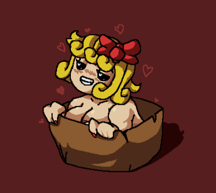 blush female hearts_around_head magdalene_(the_binding_of_isaac) the_binding_of_isaac